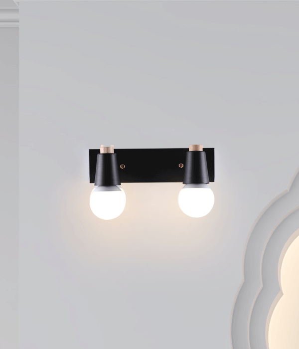 샤샤 2등 인테리어 벽등 (블랙 화이트)