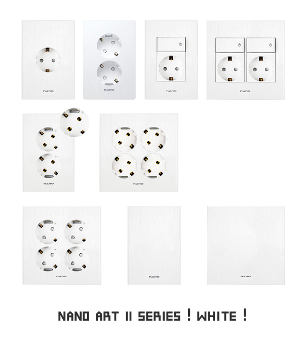 나노 아트Ⅱ 화이트 접지콘센트